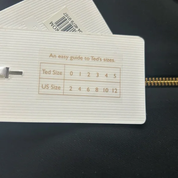 Ted Baker Architectural Black Pencil NWT Dress Size 8 - Picture 5 of 10